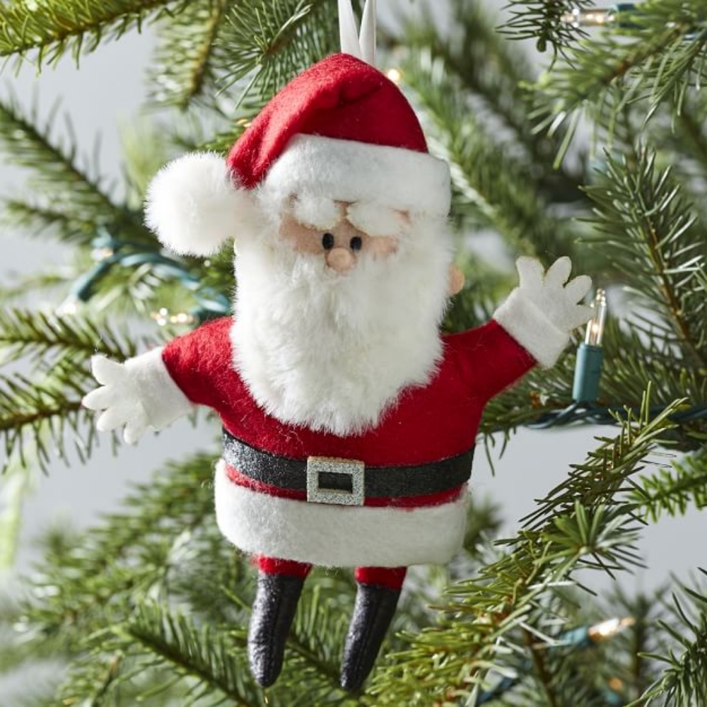 **New** Pottery Barn Rudolph the Red-Nosed Reindeer Light Up Santa 8.5" Ornament